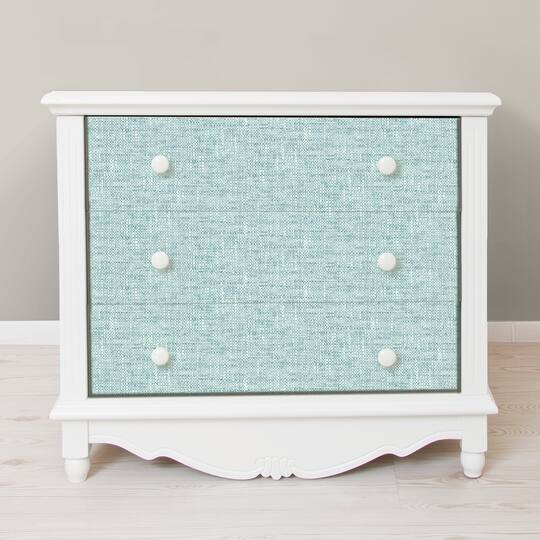 NuWallpaper Aqua Poplin Texture Peel & Stick Wallpaper